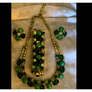 Vintage Necklace, Bracelet, Earring set